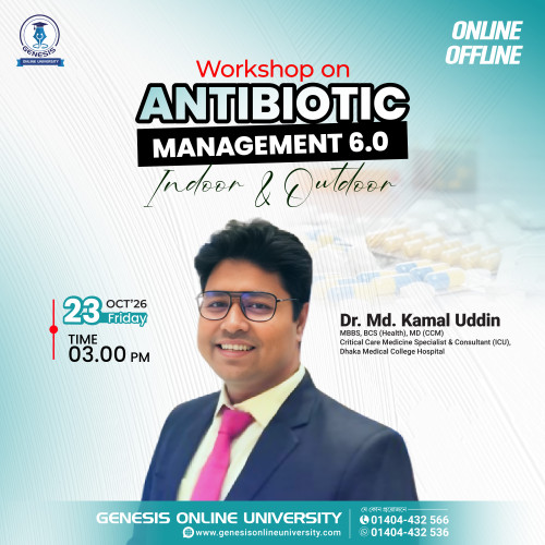 𝐖𝐎𝐑𝐊𝐒𝐇𝐎𝐏 𝐎𝐍 𝐀𝐍𝐓𝐈𝐁𝐈𝐎𝐓𝐈𝐂 𝐌𝐀𝐍𝐀𝐆𝐄𝐌𝐄𝐍𝐓 (𝐈𝐍𝐃𝐎𝐎𝐑 & 𝐎𝐔𝐓𝐃𝐎𝐎𝐑) 𝟲.𝟎